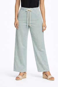 Light Wash Striped Wide Leg Jeans