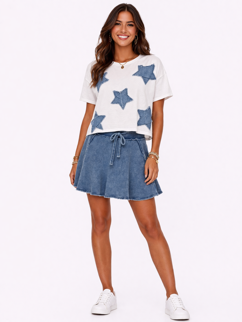 Blue Skies French Terry Skirt