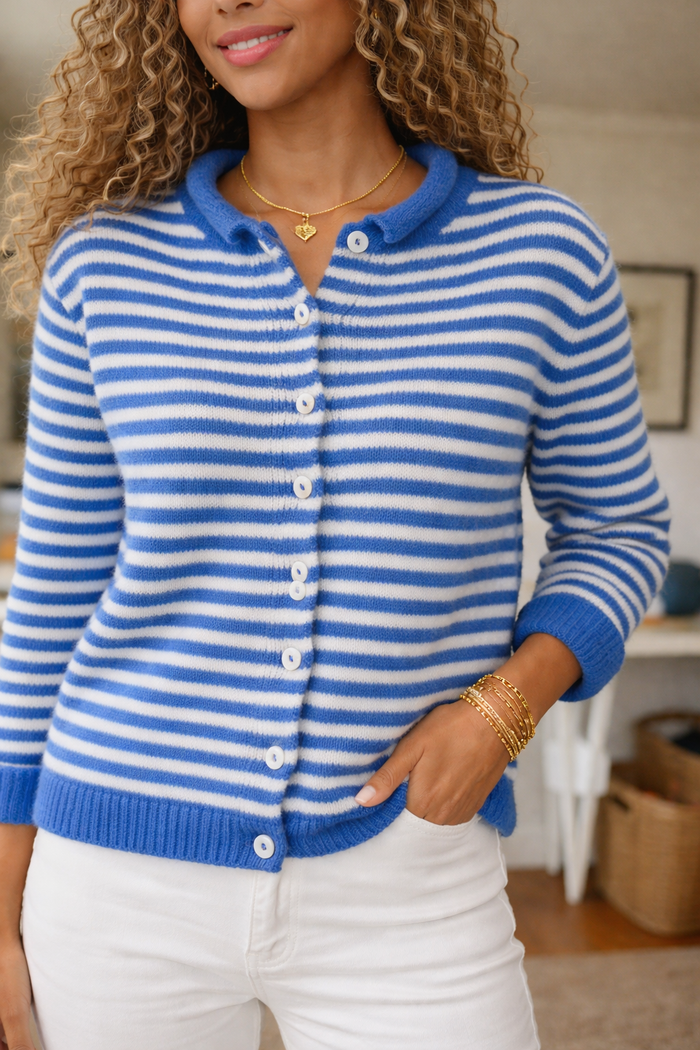 Ocean Breeze Striped Cardigan