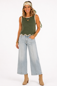 Harborline Crop Wide Leg Jeans
