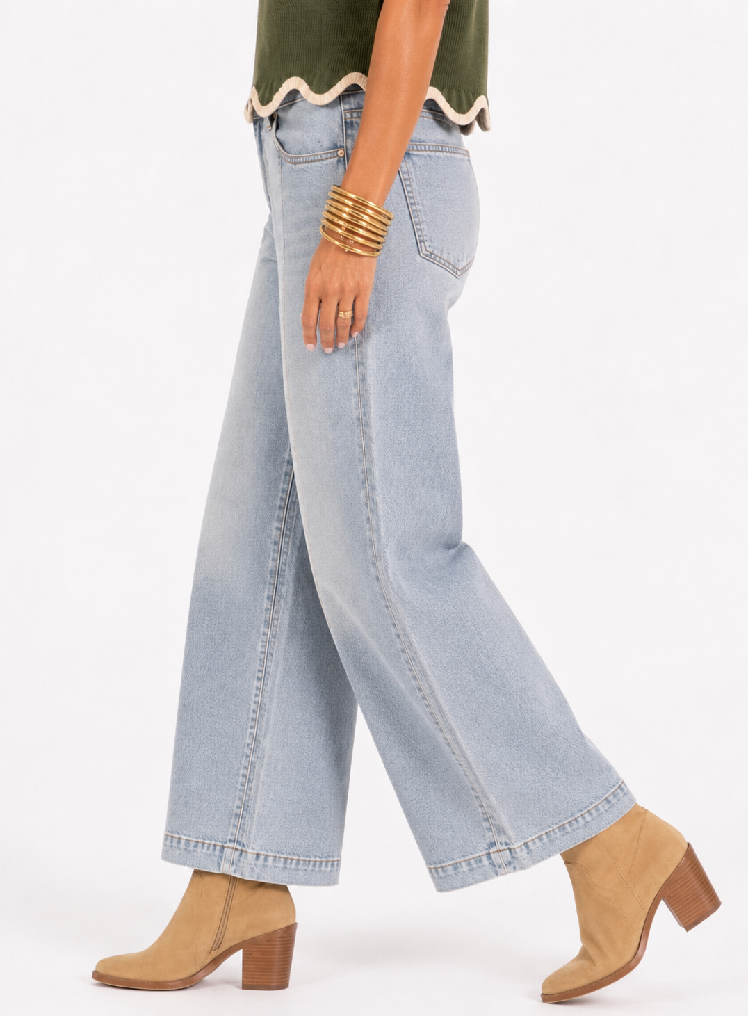 Harborline Crop Wide Leg Jeans