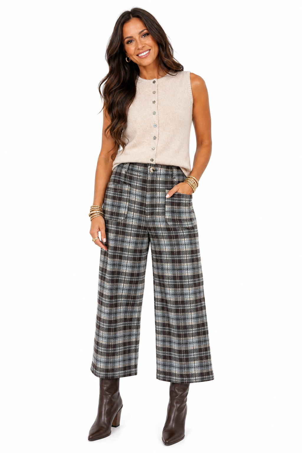 The Windsor Plaid Crop Pant