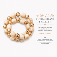 Golden Marble Double Strand Bracelet