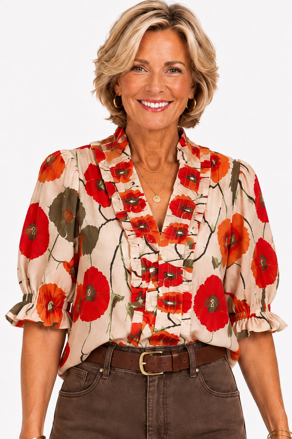 Poppy & Poetry Cotton Blouse