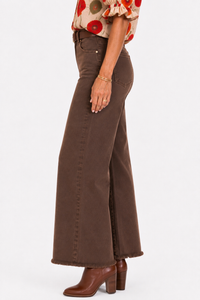 Risen Espresso Edit Wide Leg Crop Jean