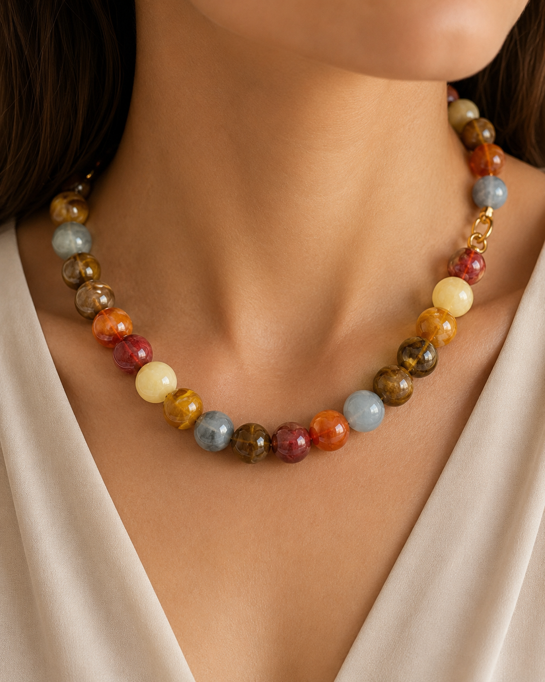 Golden Hour Beaded Necklace