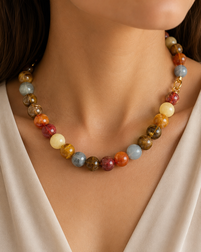 Golden Hour Beaded Necklace