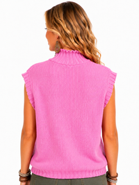 Pink Crush Mock Neck Sweater