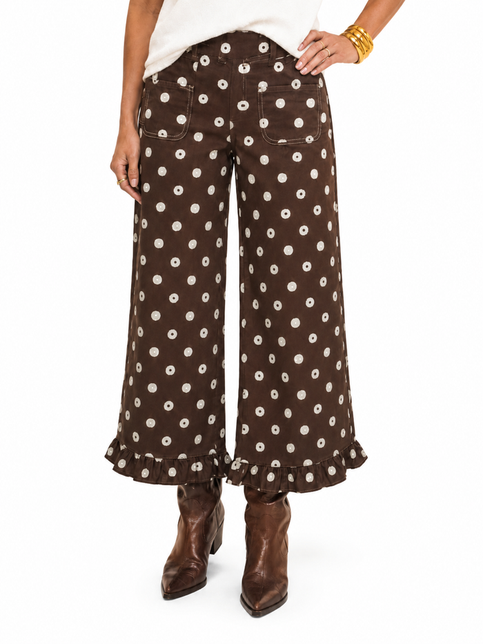 Spotted in Style Ruffle Pants