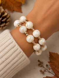 Autumn Pearl Double Strand Bracelet