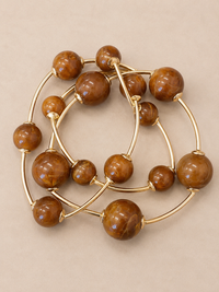 Amber Glow Triple Strand Bracelet