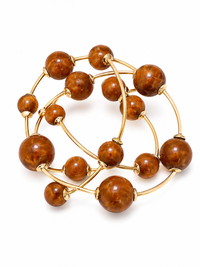 Amber Glow Triple Strand Bracelet