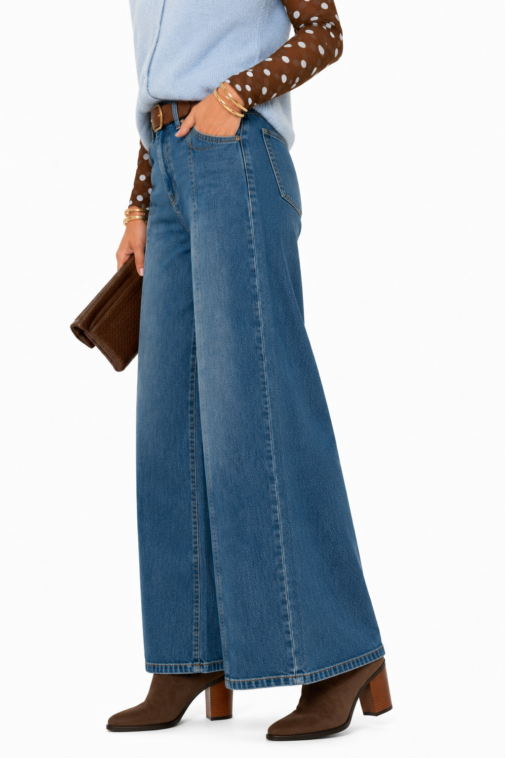Mica Park Avenue Wide Leg Jeans