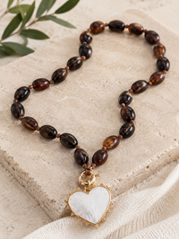 The Mocha Moon Heart Necklace