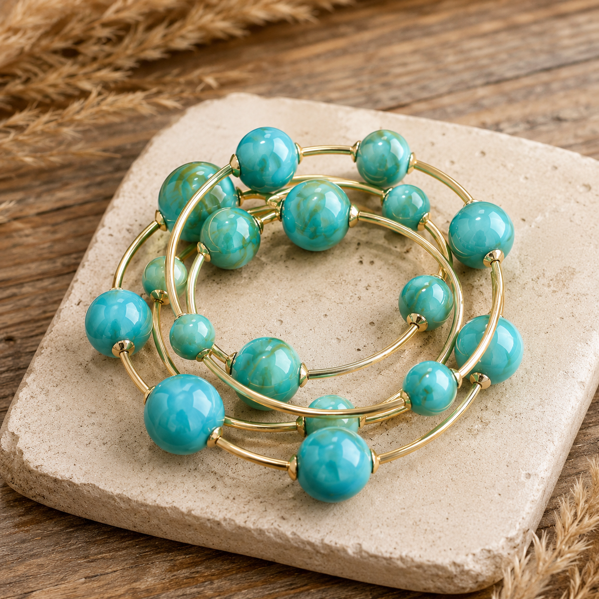 The Santa Fe Turquoise Bracelet Set