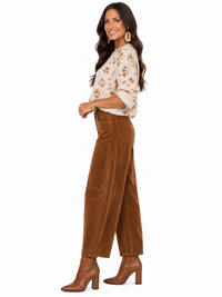 Risen Teddy Bear Corduroy Barrel Jeans