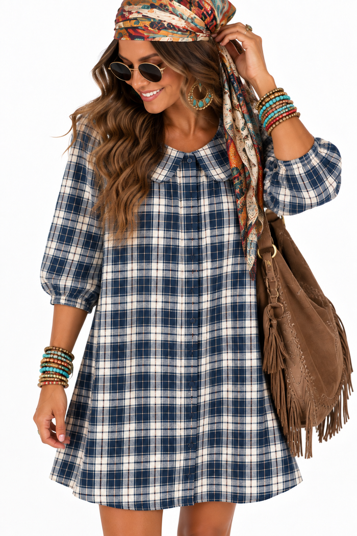 Bluebell Plaid Dress