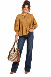 Golden Hour Eyelet Top