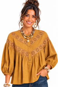 Golden Hour Eyelet Top