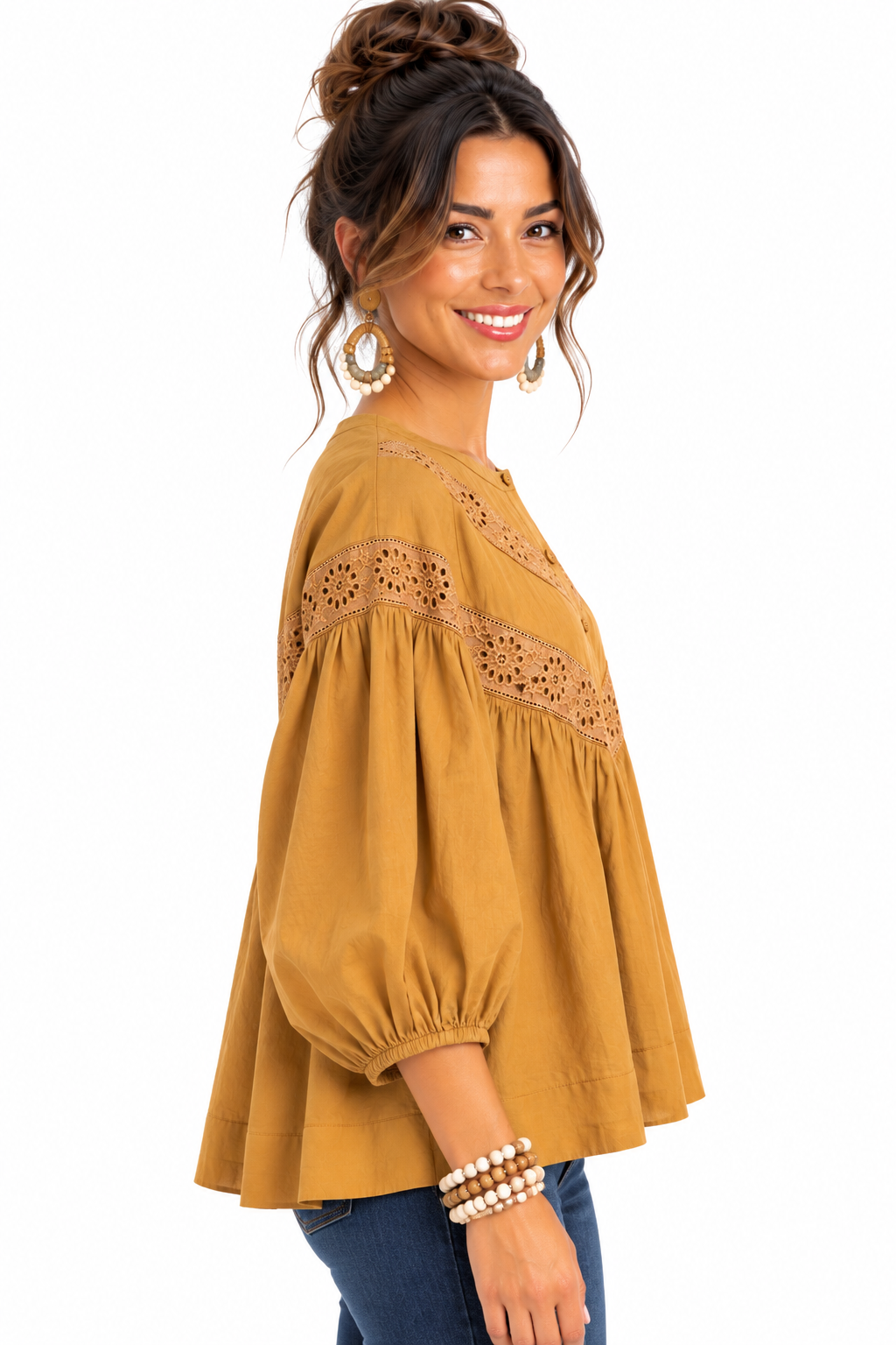 Golden Hour Eyelet Top