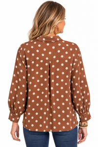 Cocoa Dot Blouse