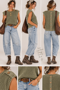 Free Spirit Button Back Sweater Vest.