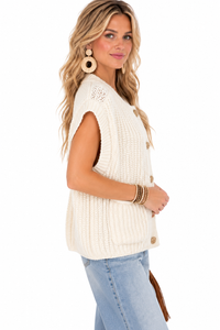 Gilded Meadow Cardigan Vest