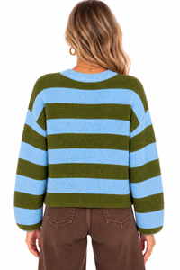 Blue Skies & Olive Eyes Sweater