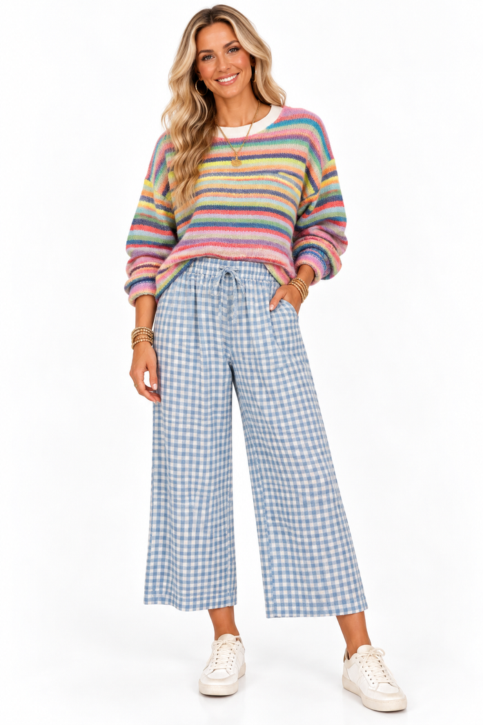 Confetti Skies Striped Sweater.