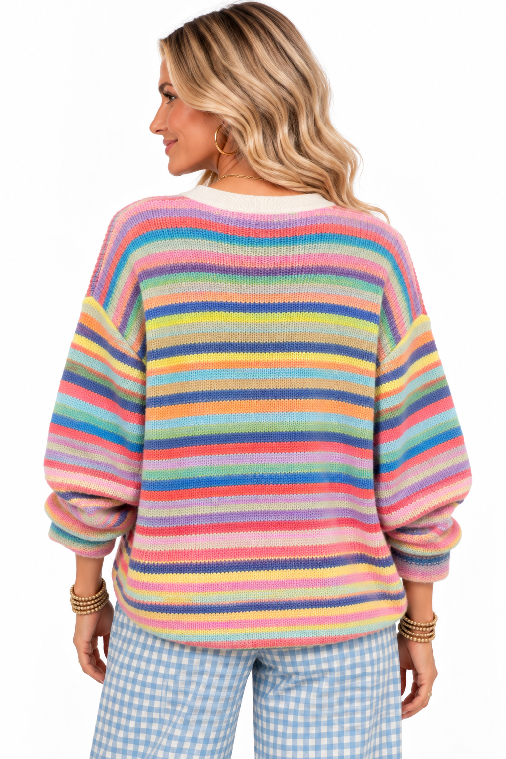 Confetti Skies Striped Sweater.