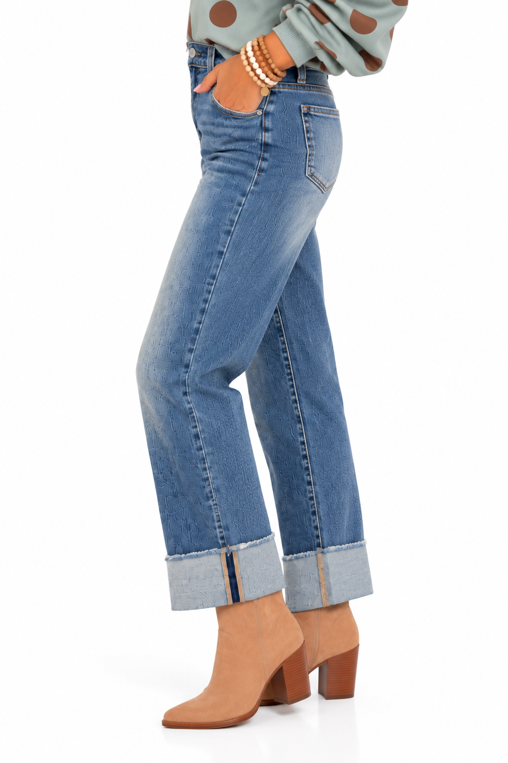 Risen Turnabout Cuffed Jeans