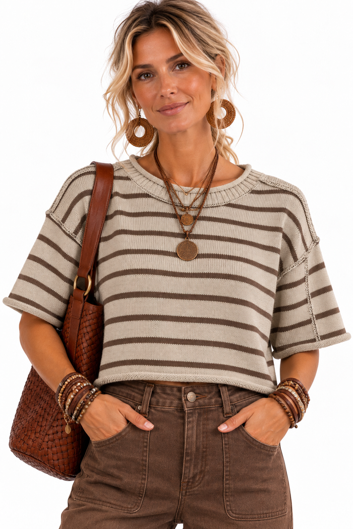 The Sutton Stripe Knit Sweater