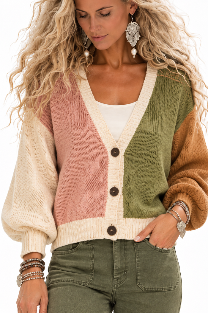 The Marlowe Colorblock Cardigan Sweater