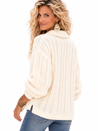 The Caylie Cozy Collared Sweater