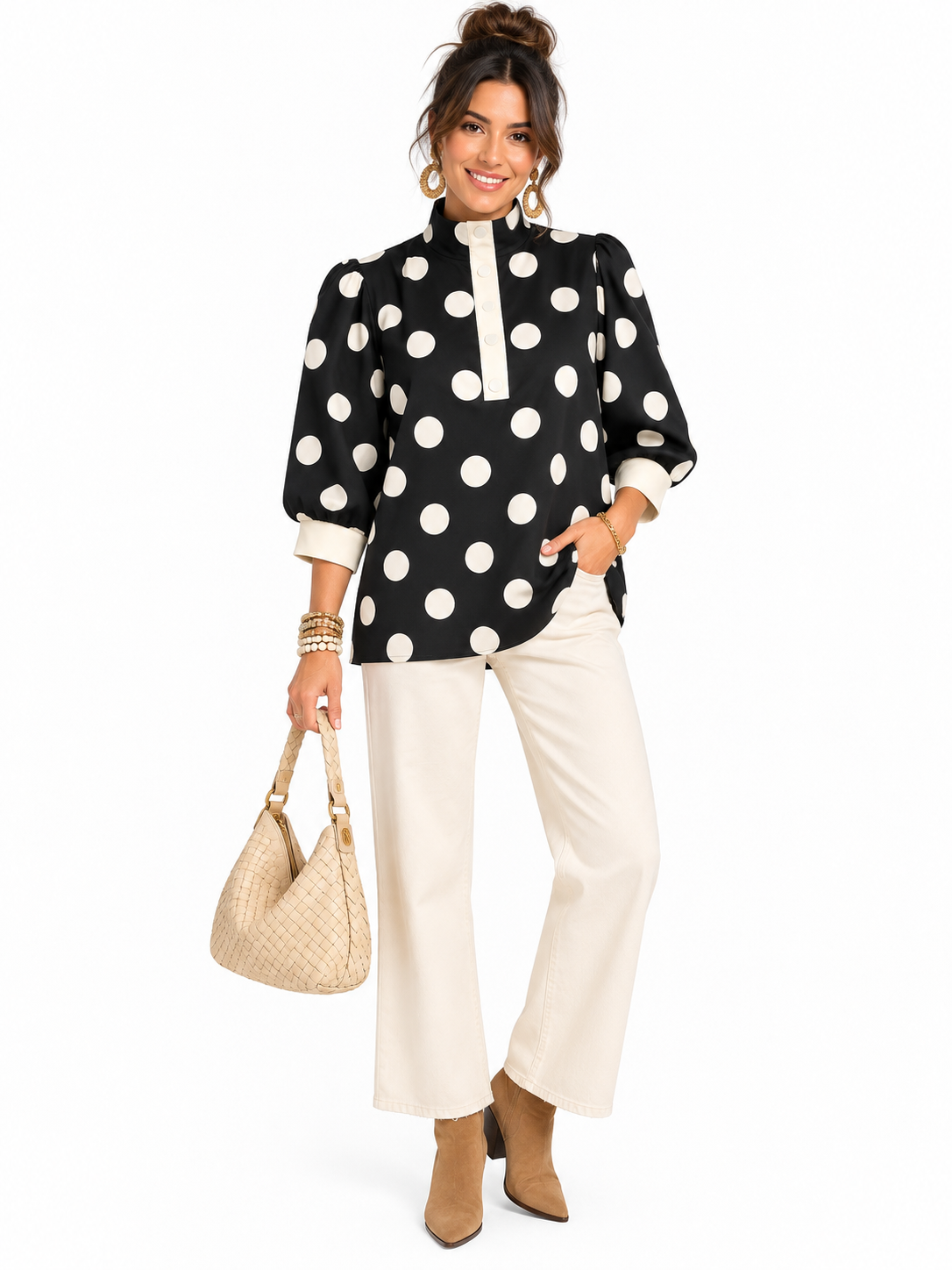 The Margot Polka Dot Blouse