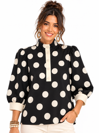 The Margot Polka Dot Blouse