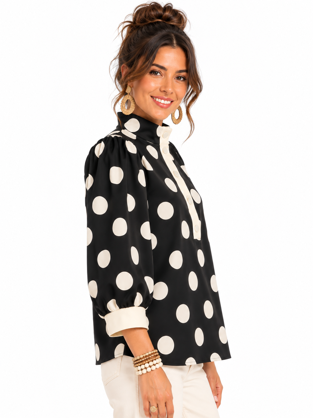 The Margot Polka Dot Blouse