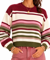 The Berry Patch Striped Sweater