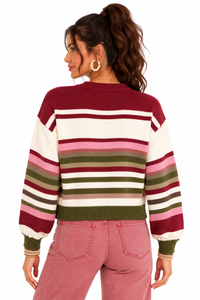 The Berry Patch Striped Sweater