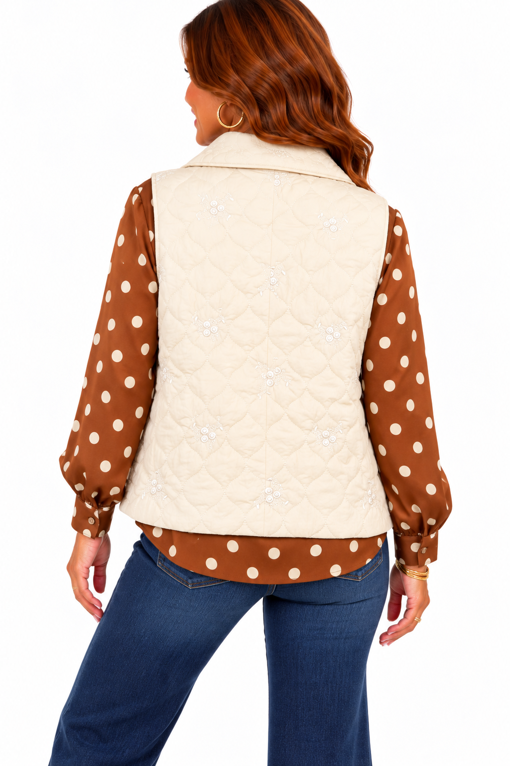 The Elowen Embroidered Quilted Vest