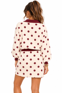 The Bordeaux Dot Skort Set