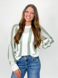 Moss Mesh Weave Sweater