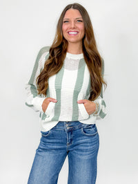 Moss Mesh Weave Sweater