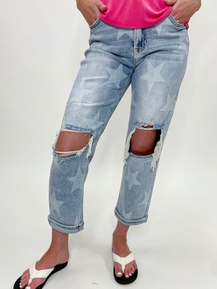 Risen Starry Sky High Rise Slouch Jeans