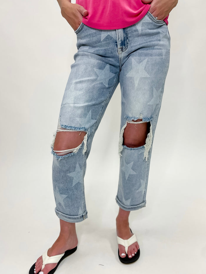 Risen Starry Sky High Rise Slouch Jeans