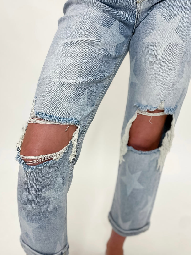 Risen Starry Sky High Rise Slouch Jeans