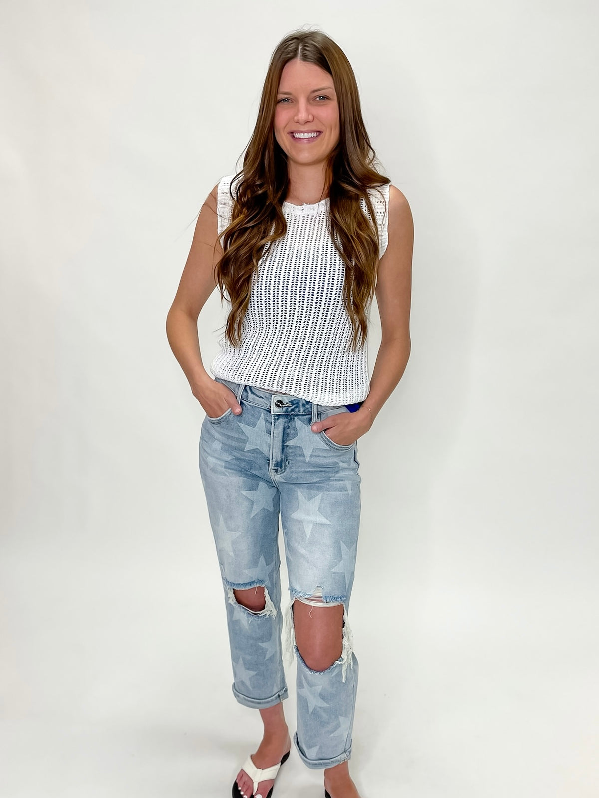 Risen Starry Sky High Rise Slouch Jeans