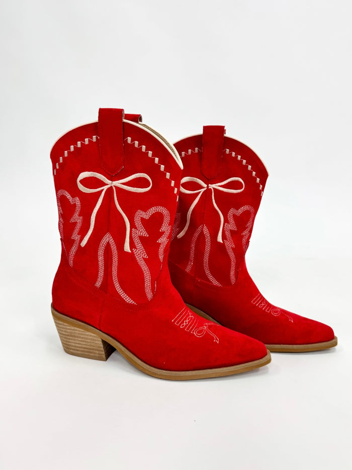 Crimson Bow Western Boots