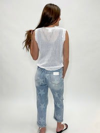 Beach Breeze White Crochet Tank