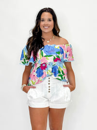 Island Bloom Off-Shoulder Top
